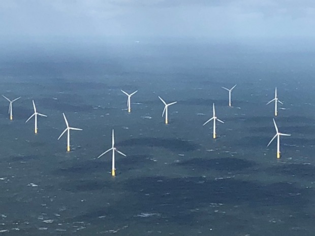 A wind farm in the Irish Sea, off the coast of Wales. Macquarie owns 10 per cent of the farm and is pushing hard into ...