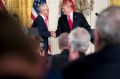 President Donald Trump and Australian Prime Minister Malcolm Turnbull shake hands during a news conference in the East ...