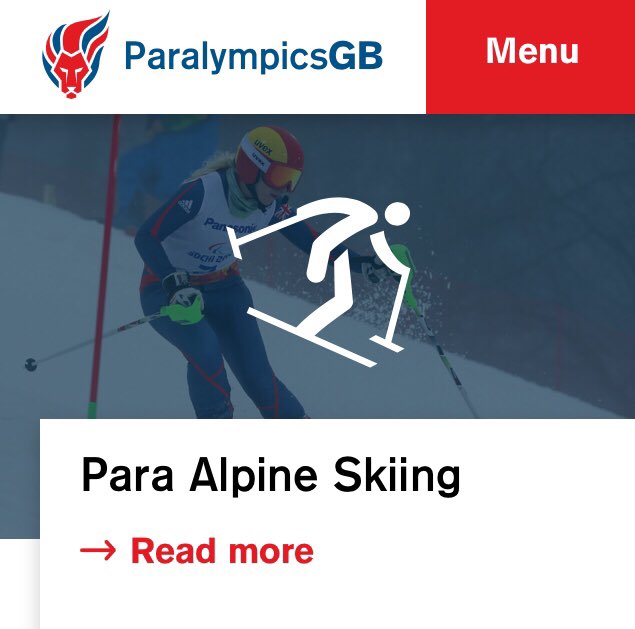 A graphic from the ParalympicsGB website saying Para Alpine Skiing