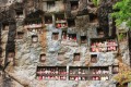 Lemo - an old burial site in Tana Toraja. Galleries of tau-tau guard the graves in South Sulawesi, Indonesia.