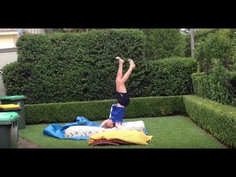 6'4 White Boy Learning To Backflip Progression