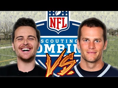 Average Guy Takes On Tom Brady At The NFL Combine (NFL Combine Drills)