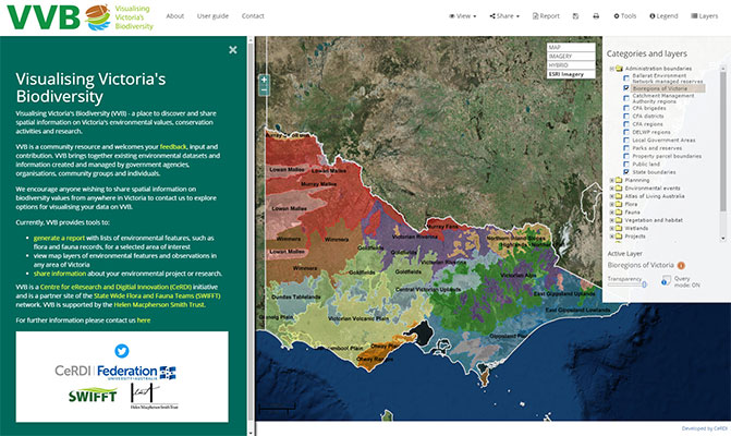 Visualising Victorias Biodiversity - portal