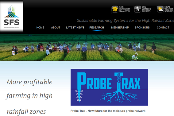 Southern Farming Systems Probe Trax website