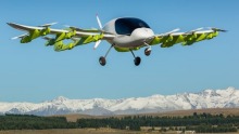 Cora, an electric air taxi that can carry two passengers, in flight in New Zealand. The hope is that it will lead to a ...