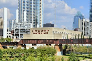 The Seaholm Power Plant in Austin, Texas, United States. The building was designated a Recorded Texas Historic Landmark in 2007 and listed on the National Register of Historic Places on August 20, 2013.