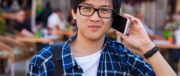 young man on a mobile phone