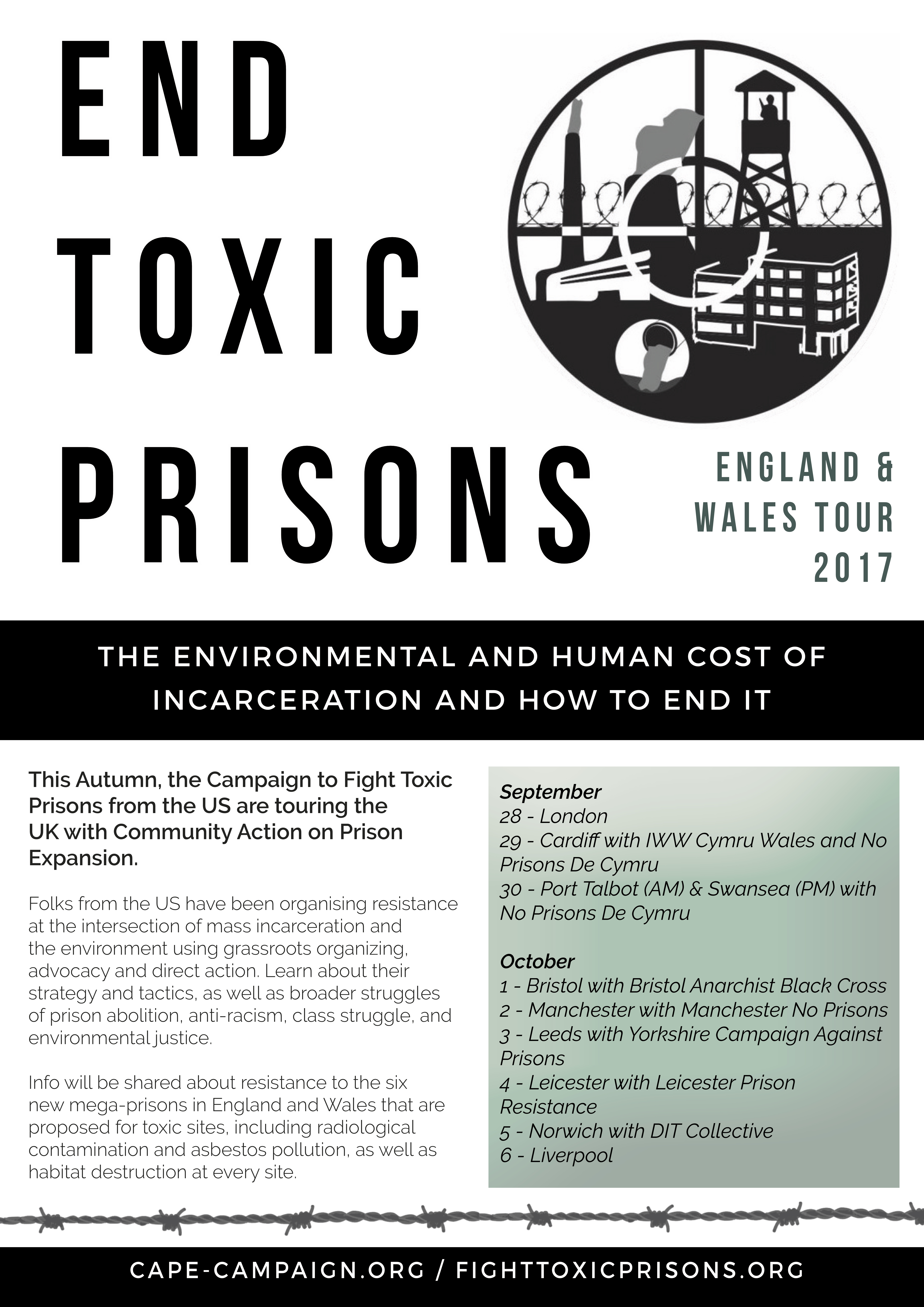 Toxic Prisons Tour Poster Overview