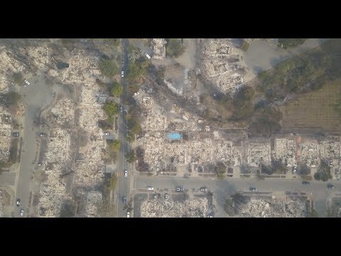 Drone footage of fire damage in Santa Rosa | Los Angeles Times