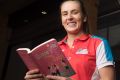 Maddy Proud of the Sydney Swifts, poses for a portrait to promote her new teen fiction novel, Grace on the Court. Photo ...