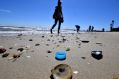 Rubbish on the sand at St Kilda beach. 23rd January 2018 Fairfax Media The Age news Picture by Joe Armao