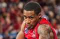 Bryce Cotton of the Wildcats dribbles the ball during the Round 18 NBL match between the Perth Wildcats and the Cairns ...