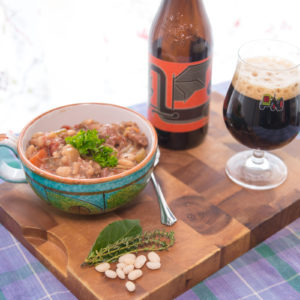 Pork and white bean cassoulet + Belgian-style Black Ale