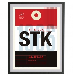 St Kilda Luggage Tag Wall Art