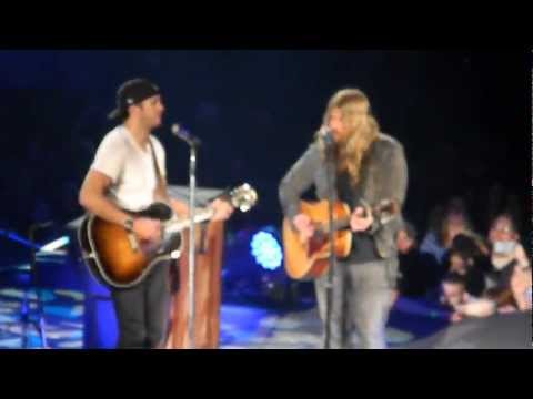 Luke Bryan & Chris Stapleton "Drink A Beer" Morgantown, WV (3/24/13)