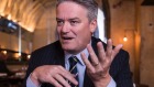 Mathias Cormann at the Chophouse. "Do you have any vices?" I ask. "I am eating chips," he says, warily.