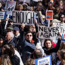 'No more' or we vote you out: students lead anti-gun rallies