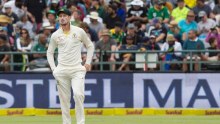 Cameron Bancroft of Australia on the pitch during the third day of the third cricket Test.