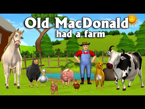 Old MacDonald Had A Farm - 3D Animation English Nursery Rhymes & Songs for children