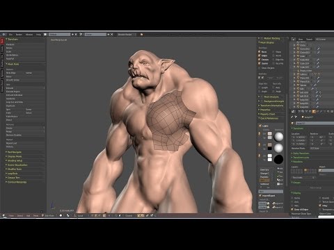 -The Beast- Dyntopo, Retopo and Sculpt in Blender 1/4