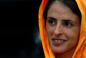 **FILE** In this June 29, 2005 file photo, Pakistani gang-rape victim Mukhtar Mai speaks to the Associated Press in Islamabad, Pakistan.