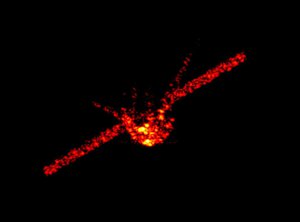 In this picture picture released by Fraunhofer Institute FHR, the shape of China's falling space station Tiangong-1 can be seen in this radar image from the Fraunhofer Institute for High Frequency Physics and Radar Techniques near Bonn, Germany.