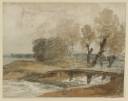 Joseph Mallord William Turner, ‘River Scene, with Wooden Footbridge in Foreground’ c.1802–10