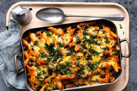 Meat-free Monday: Adam Liaw's stroganoff pasta bake