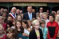 Former prime minister Tony Abbott visited the Victoria School in Villers-Bretonneux in France in 2015.