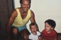 John Liveris with his sons Matthew and Brendan in 1987. He quit his job to care for them.