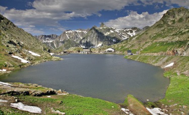 This is the view that greets you at the top of the Great Saint Bernard pass. The pass is only open from June to ...