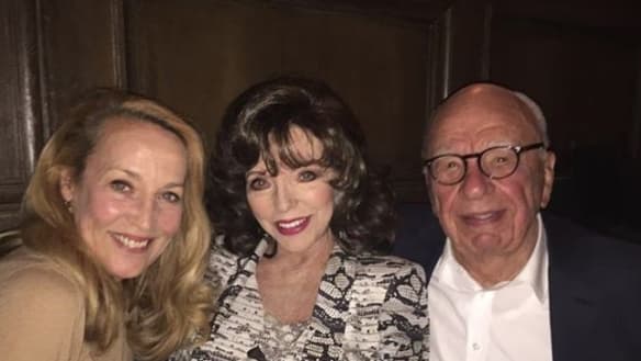 Joggers and Joan: Rupert Murdoch's low-key comeback