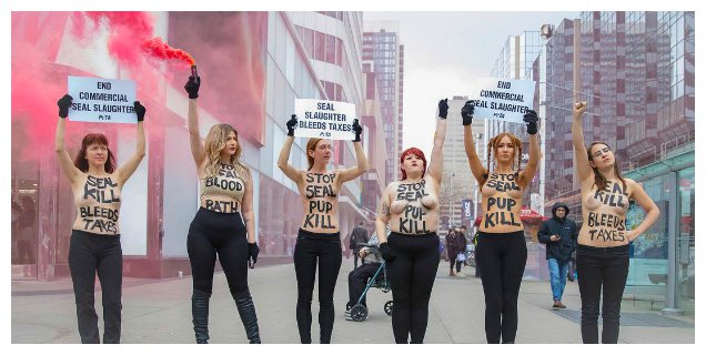 Bodypainted Activists Turn Out for Seals in Canada