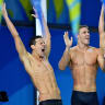 Perfect end to swimming program as Australia pip England in relay