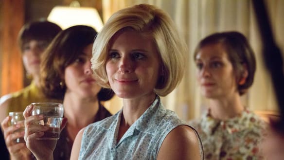 This image released by Entertainment Studios shows Kate Mara as Mary Jo Kopechne in a scene from "Chappaquiddick." (Claire Folger/Entertainment Studios via AP)