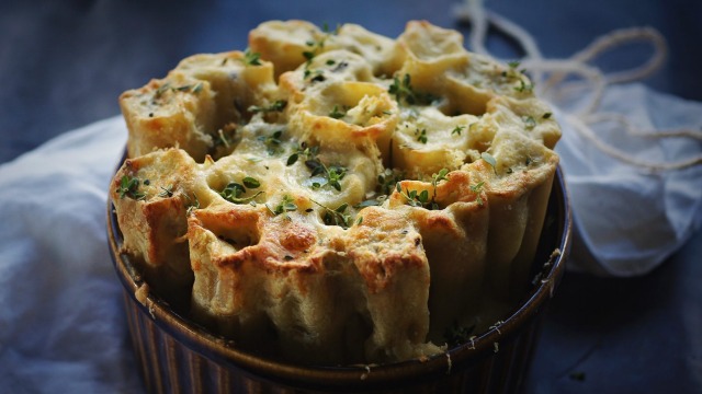 Many mushroom cannelloni bake.