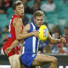 Swans beaten in controversial clash with Kangaroos