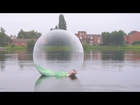 I Spent the Night on a Lake in a Zorb Ball & It Was Insane (Sleep on a Lake Challenge)