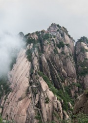 One of the world's craziest hotels perched at the top of a peak in Huangshan.   To get there, one has to climbed ...