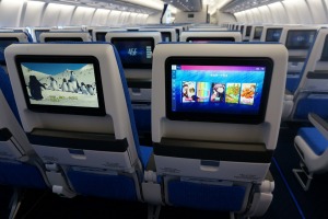 Economy cabin, China Southern Airbus A330-300.