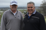 US President Donald Trump and Australia's ambassador to the US, Joe Hockey, at the Trump National golf club in Virginia ...