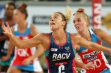 Melbourne Vixen's Kate Maloney in action against the NSW Swifts.