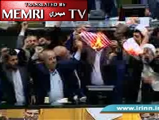 Iranian MPs Burn U.S. Flag in Parliament, Chant "Death to America," following Trump's Withdrawal from Nuclear Deal