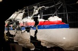 The reconstructed wreckage of Malaysia Airlines Flight MH17