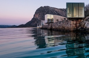 Manshausen Island Resort in the north of Norway sits 100km above the Arctic Circle.