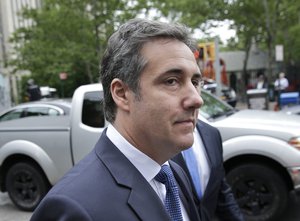 Michael Cohen arrives to court in New York, Wednesday, May 30, 2018.