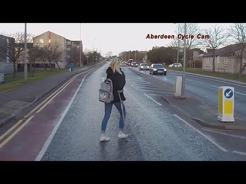 Cyclist gets instant karma - Lang Stracht, Aberdeen