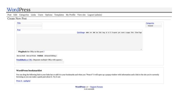WordPress 1.0