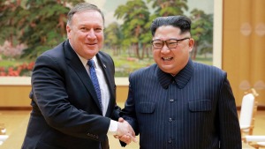 Mike Pompeo said Kim Jong-un had "personally" given him assurances that he was willing to pursue denuclearisation.