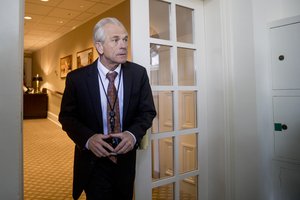 hite House trade adviser Peter Navarro arrives for a news conference between President Donald Trump and Japanese Prime Minister Shinzo Abe in the Rose Garden at the White House Thursday, June 7, 2018, in Washington.